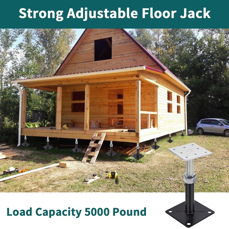 8 PCS Adjustable House Floor Jacks,RV Step stabilizer，Post Floor Joist