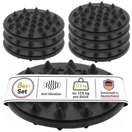 Oehlbach Shock Absorber - High Quality Vibration Damper for Subwoofer, Speaker, Amplifier & Turntable - Vibration Protection, Speaker Feet, Set of 8, Black