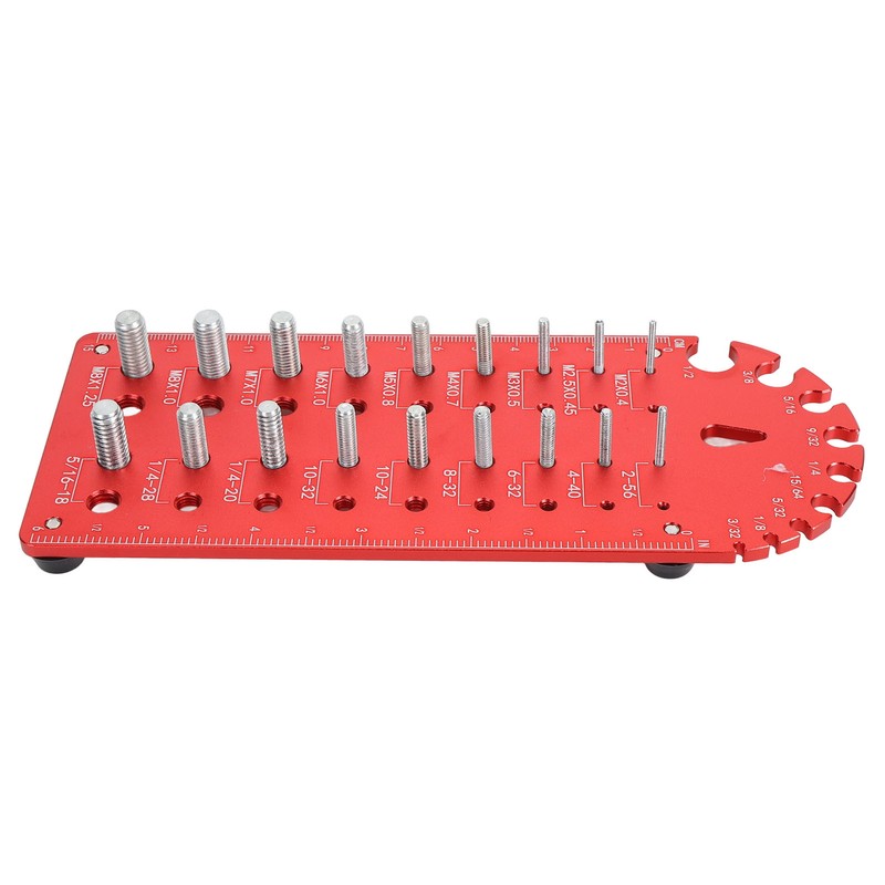 Thread Checker Multi Functional Aluminum Alloy Portable Screw Nut Bolt