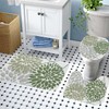 MEHOTOP Dahlia Bathroom Rug Sets 3 Pieces Sage Green Non