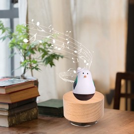 YWNYT Rotating Music Box, Wooden Mechanical Music Box, Desktop Decoration, Wooden Base, Castle in the Sky Music Box, Gift for Birthday, Mother's Day, Christmas