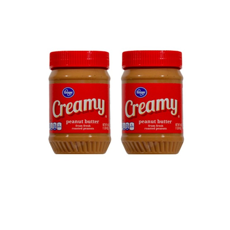 Kroger Creamy Peanut Butter 16 oz (2 pack)
