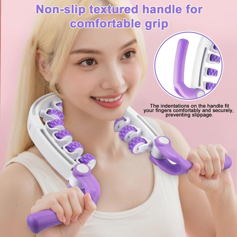 Cellulite MassagegeräT,360°Abdeckung Massagegerät Massageroller Roller,Lymphdrainage Gerät, Abnehmbarer Rollengriff,Cellulite Roller füR