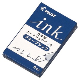 Pilot Fountain Pen Ink Cartridge, Set of 5, Blue Black, IRF-5S-BB
