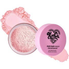 KIMCHI CHIC, Mini Me Puff Puff Pass Pink, Polvo Suelto Fijador, Ultraligero con Polvo de Arroz y Vitamina E, Acabado Mate, Control de Brillo
