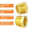 GASHER 20Pcs Brass Reducer Hex Bushing 1/2" NPT Male x