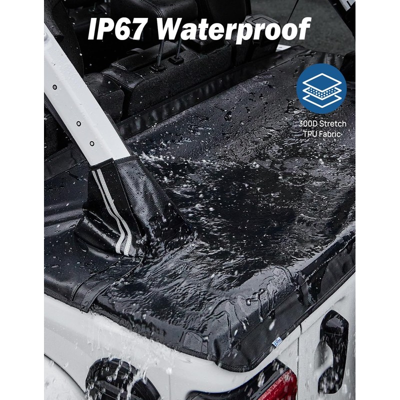 JOYTUTUS Tonneau Cover 4 Door Compatible with Wrangler JLU 2018-2026,