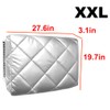Indoor Window Air Conditioner Cover, Silver, Quilted Insulated Waterproof, Double-Layer