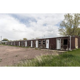 Photo- Motel Units That Saw Their Better Days Years ago in Fort Bridger, Wyoming, Near The State Historical site of The Same Name 1 Fine Art Photo Reproduction 12in x 08in