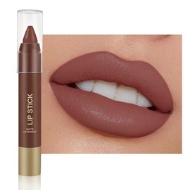 QIDSTERS Matte Lipstick Crayon for Women, Nude Brown 24 Hour Lipstick Lip Liner Pencil, Neutral Lip Stick Lipliner Long Lasting Waterproof Smudge Proof, Vegan & Cruelty-Free, 03