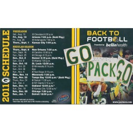 Green Bay Packers 2011 Schedule Magnet - Lambeau Field