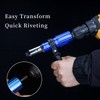 JIOGOWISE Professional Rivet Gun Adapter Kit,Electric Power Drill Rivet Attachment,Easy