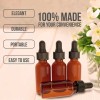 2oz Amber Glass Bottles for Essential Oils with Glass Eye