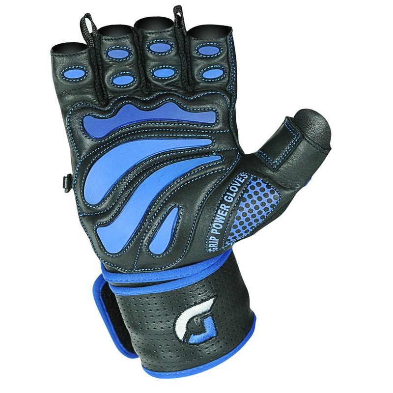 Elite Leather Gym Gloves with Built in 2" Wide Wrist