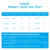 YUEDGE Women's Black Breathable Cotton Socks Lightweight Basic Womens Socks