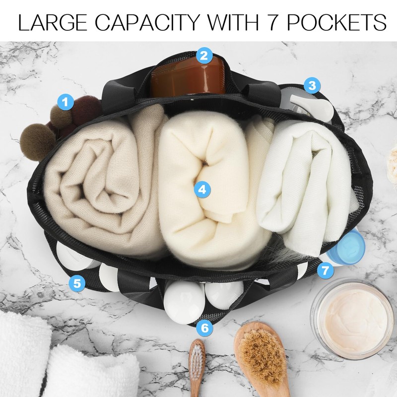 Simpolor Mesh Shower Caddy Portable, Quick Dry Shower Caddy for