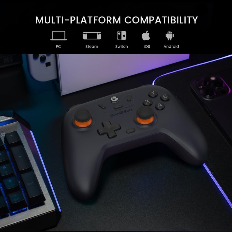 GameSir Nova Lite Wireless Controller, Tri-Mode Connectivity, PC Gamepad Joystick