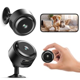 Small Round Small Camera with Magnetic Stand: Security Camera, Surveillance Camera, Ultra Wide Angle, Infrared Night Vision, Smart Phone Linking, Motion Detection, Remote Monitoring, Lightweight, Easy