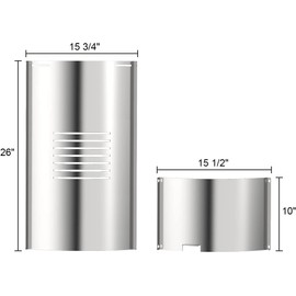 Flame Broiler Slide Cover and Bottom Kit Replacement for Pit Boss Series Pellet Grills, Pit Boss 820 Series