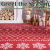 Lazzzy Christmas Runner Rug 2x6 Red Hallway Rugs Xmas Snowflake