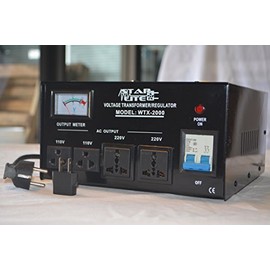 Starlite 2000 Watt Step Up/Down Voltage Converter Transforme Automatic Voltage Regulator - Two Way Transformer - 110 to 220 V or 220 to 110 V 110/120/220/240V