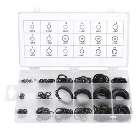 300Pcs E-Clip E-Clip Replacement Set External Retaining Assortment, 2mm to 32mm, E Clip Assortment Kit E-Clip External Retaining Assortment Set
