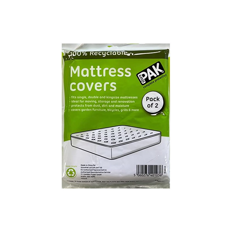StorePAK 2 Pack King Size Mattress Protector for Moving Storage