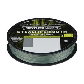 Spiderwire Stealth Smooth8 X8 PE Braid Fishing Line, 150 m, Colour: Moss Green, Diameter/Load Capacity: 0.15 mm/16.5 kg