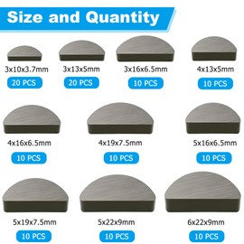Yinpecly 120pcs Woodruff Key Assortment Kit, 10 Popular Sizes of Half Moon Keys, Metric Keyway and Key Stock Set,Woodruff semicircle Key, Shaft Crank Key for Flywheel Applications