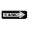One Way Sign Pittsburgh Embroidered Patch Iron-On Highway Road Biker