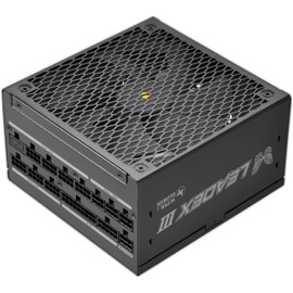 Super Flower Leadex III ATX 3.1 1000W, Cybenetics Platinum, 80+ Gold, 10 Years Warranty, ECO Semi-Fanless Mode, FDB Fan with Copper Shaft, Full Modular Power Supply, SF-1000F14GE, Black