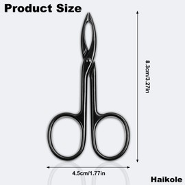 Haikole Tweezers for Women Facial hair 3 Pieces Eyebrow Tweezers,Scissor Tweezers for Remover Facial Hair Eyebrows Care Wig Plucking,Scissor Handle Tweezers Scissors (A-3 Colors 3PCS)