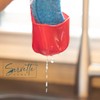 Sponge Holder for Kitchen Sink, Grey PVC Hanging Sponge Caddy
