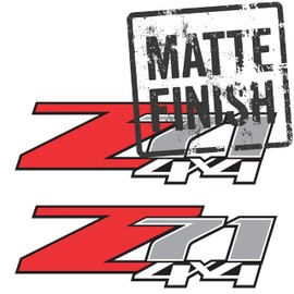 GOLD HOOK Z71 4x4 Decals Compatible with Chevy Silverado GMC Sierra 1500 2500 HD (2007-2013) Bed Side Set of 2 | Premium Series Matte Metallic