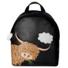 Mala Leather Bella Highland Cow Backpack 7208-33 (Black)