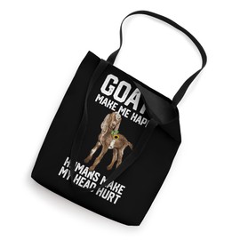 nubain goats make me happy humans make my head hurt Tote Bag