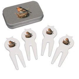 Azeeda 'Robins Nest' Golf Divot Tool/Repair Fork Gift Set (GO00066698)