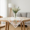 Quinnyshop Orange Tulips and Butterflies Embroidery Table runner 34-inch-by-34-inch/ 85