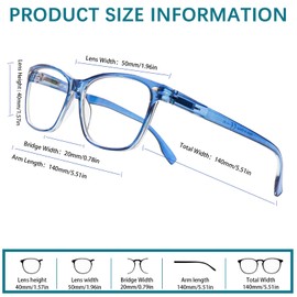 VIDEBLA 3 Pack Progressive Multifocus Reading Glasses Blue Light Blocking for Women Men Multifocal Readers with Spring Hinge (3 Mix Color-2, 2.25, multiplier_x)