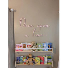Unbranded Two Toned Custom Wall Art "Once upon a time" Quote Kids Room Nursery decoration