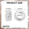 100PCS Rhinestone European Beads, Crystal and Polymer Clay Large Hole