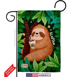 Sloffee Garden Flag Set with Stand Animals Wildlife Outdoor Deer Bear Wolf Pet Nature Farm Animal Creature Small Decorative Gift Yard House Banner Double-Sided Made In USA 13 X 18.5