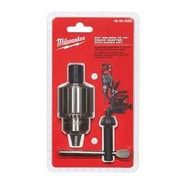 Milwaukee 49-59-0020 3/4" Weldon to 1/2" Chuck Adapter with Chuck Key