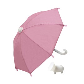 VKSG Phone Umbrella, Suction Cup Stand, Anti-Glare Mini Umbrella, Car Bike Navigation Cell Phone Sunshade Holder (Pink)