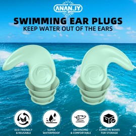 Kids Swimming Ear Plugs – 3 Pairs Reusable Waterproof Silicone Earplugs for Children (Ages 4-12), Soft & Comfortable Swim Ear Protection for Surfing, Diving, Pool, Showering & Water Sports
