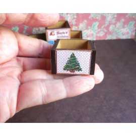 Lorraine Scuderi CHRISTMAS DECORATIONS CRATE ~ CHRISTMAS ~  DOLLHOUSE MINIATURE