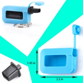 1 Pcs Breathalyzer Protective Cover for C6 Keychain Breathalyzer，Bring 10pcs Breathalyzer Mouthpieces for C6 and C8 Series Breathalyzer，Not Included Breathalyzer (blue1+10)