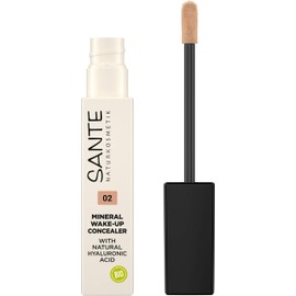 Sante Naturkosmetik Mineral Wake Up Concealer 02 Warm Beige Liquid Covers Shade and Blemishes with Natural Hyaluronic, Vegan, 8 ml