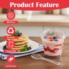 50 Pack 6 oz Plastic Dessert Cups with Lids and