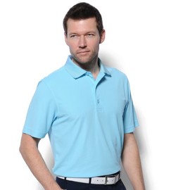 Monterey Club Men's X-Cool Collection Solid Polo Shirt #1090 (Moderate Blue, Large)